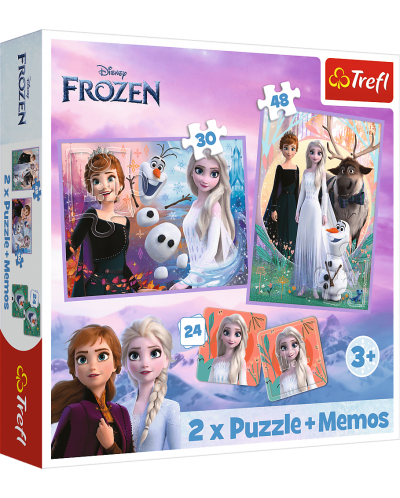 Σετ παζλ και παιχνιδιών μνήμης Trefl 2 σε 1- Princesses in their land - 1